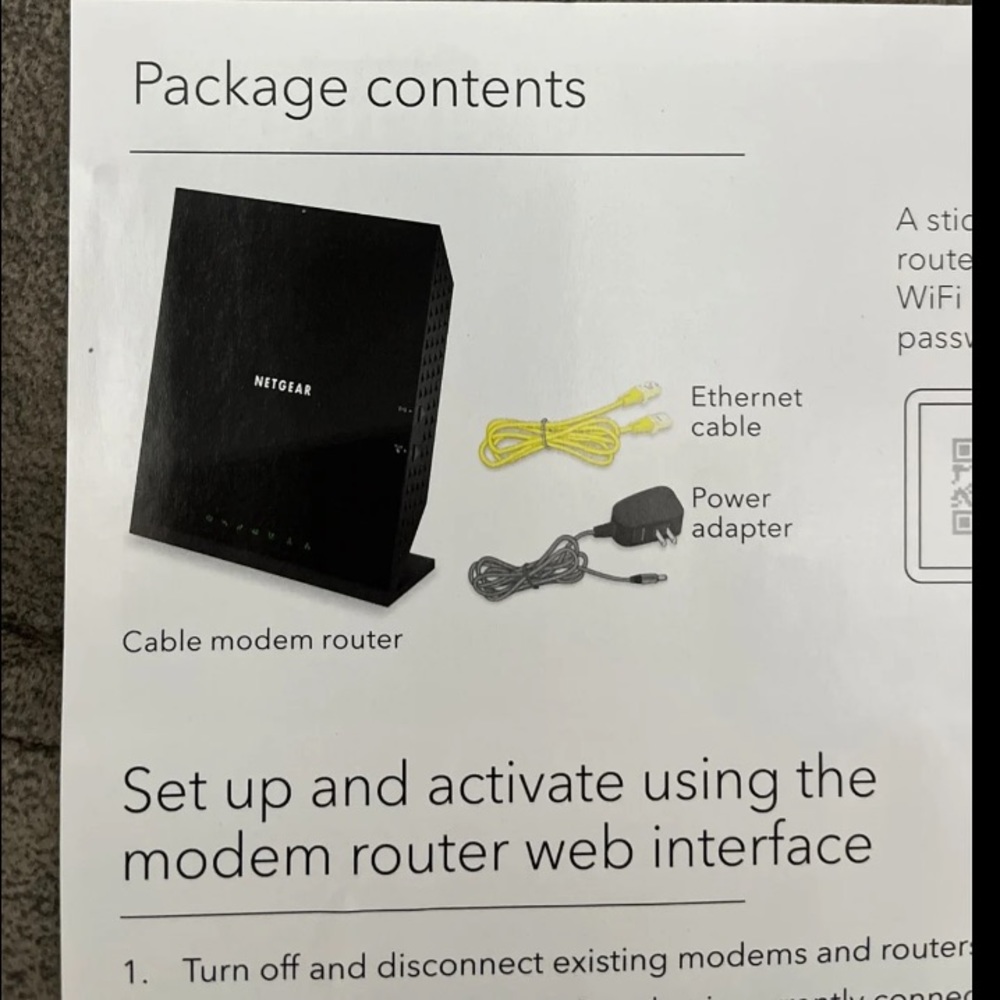 netgear AC1600 WiFi Cable Modem Router - Black - Picture 5 of 7